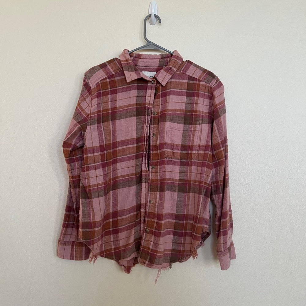 Distressed American Eagle Flannel